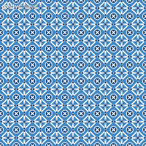 blue mosaic abstract tiles seamless background vector, Endless texture ...