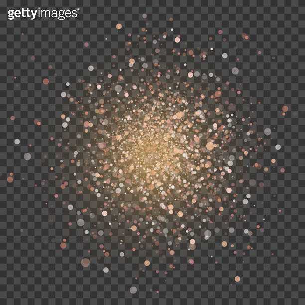 Sparkling golden magic yellow dust particles light 이미지 (1331973727 ...