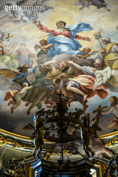 Details of the interiors of Collegiata di San Gaudenzio church, Varallo