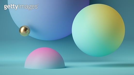 3d render, abstract modern minimal background with colorful pink blue ...