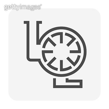 Centrifugal pump vector icon. For control water or sewage. Editable ...