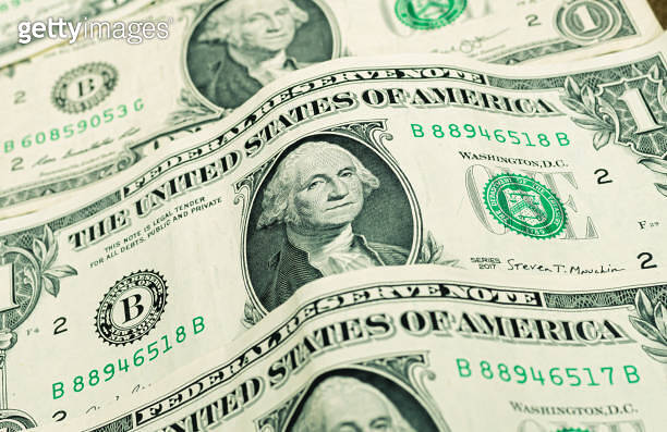 Us Dollars bills background. One dollar bills. Finance and Economy ...