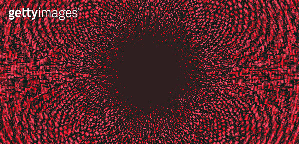 Small particles strive out of center. Array with dynamic particles ...