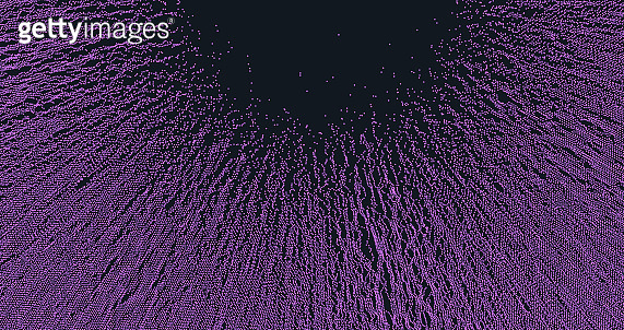 Small particles strive out of center. Array with dynamic particles ...