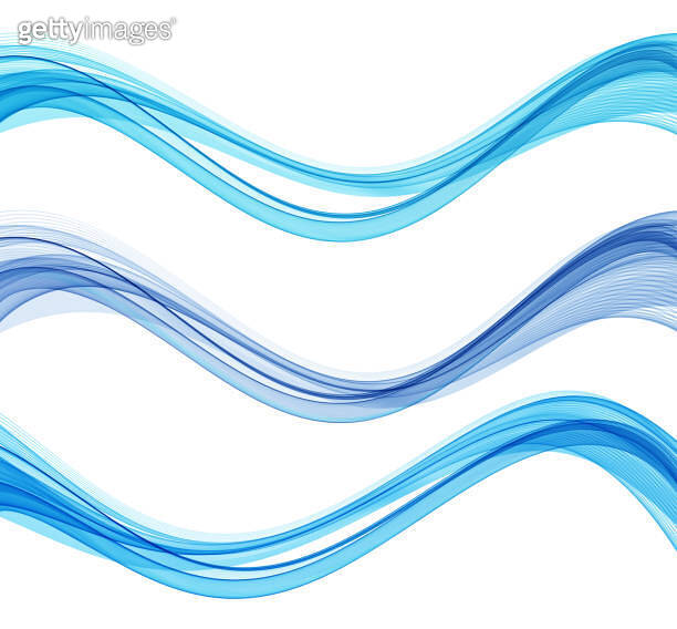 Vector abstract colorful flowing wave lines isolated on white ...