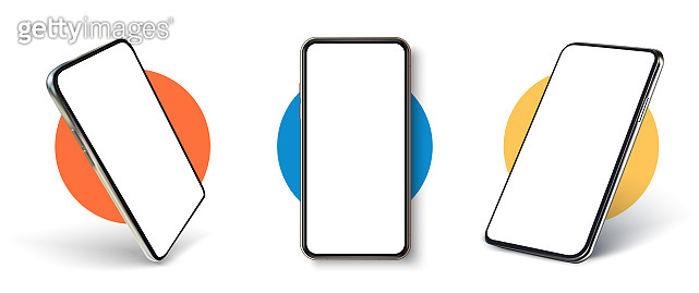 Realistic UI, UX phone mockup. Smartphone blank screen, phone mockup ...
