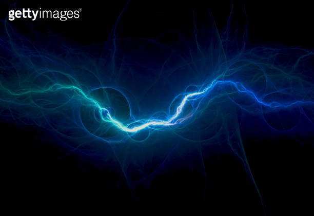 Blue electrical lightning background, abstract power and plasma 이미지 ...