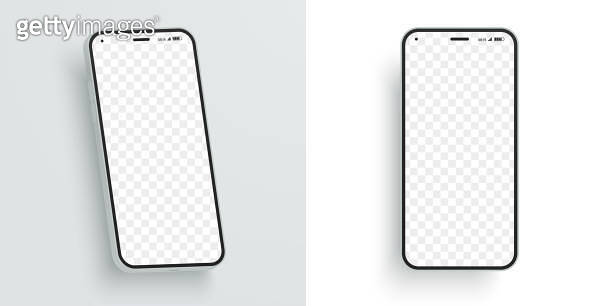 Vector smartphone mockup with blank screen to showcase your design ...