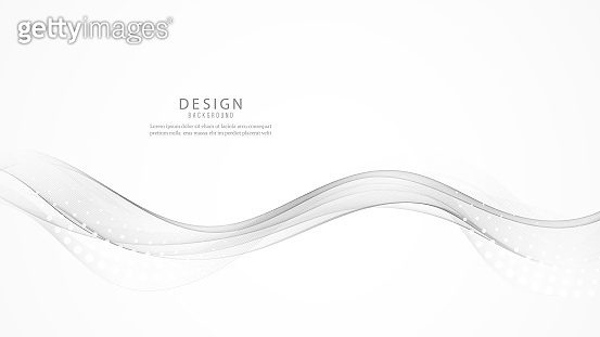 Abstract gray color wave design element. Grey wave. Gray smoke wave ...