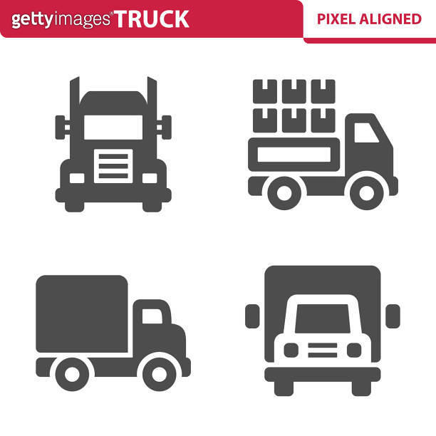 Lorry Behind Icon Truck Icons. Delivery Truck, Lorry, Van Vector Icon Set (1434182279 ...