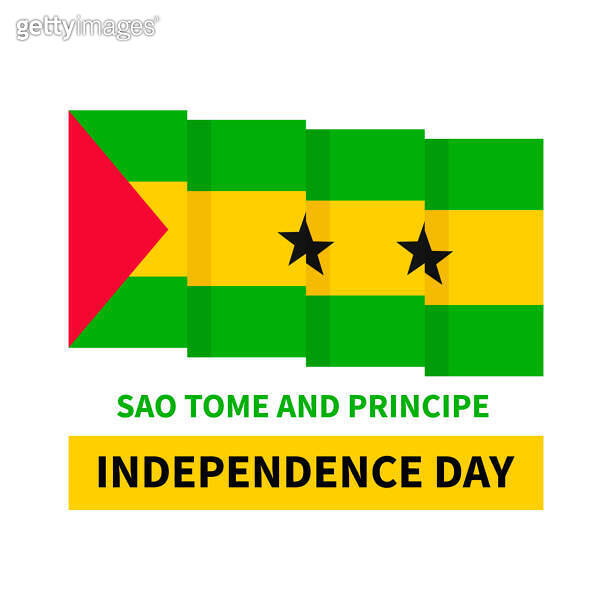 Sao Tome and Principe Independence Day typography poster. National