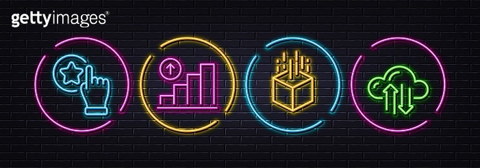 Graph chart, Rate button and Augmented reality minimal line icons. For ...