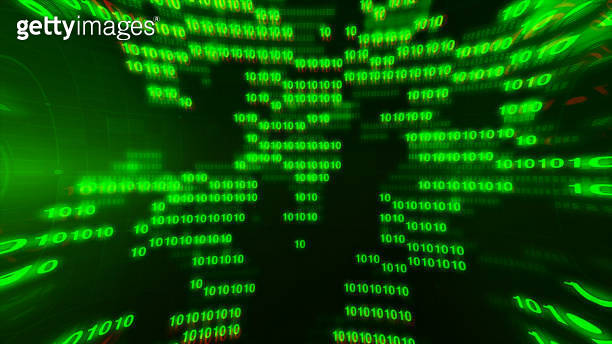 Color bytes of binary code flying through (1389301332) 일러스트, 무료 일러스트 ...