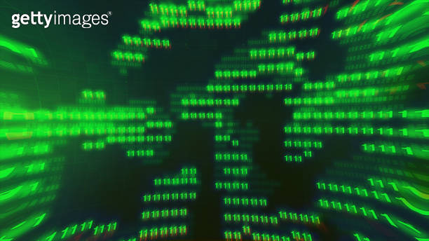 Color bytes of binary code flying through (1389301306) 일러스트, 무료 일러스트 ...