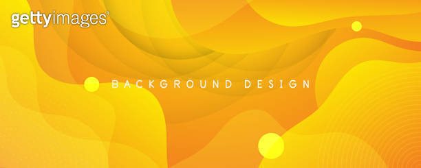Abstract orange gradient fluid wave background with geometric shape ...