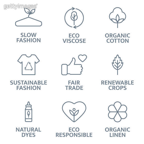 Zero waste line icons set. Recycle, reuse, reduce logo. Eco, bio ...