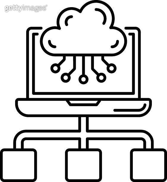 Nodes and Clusters Concept, Machine Instances Vector Icon Design, Cloud ...