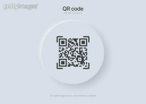 Scan QR code icon symbol sign. Digital scanning qr code template. QR ...