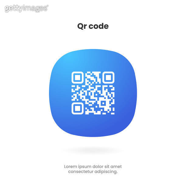 Scan QR code icon symbol sign. Digital scanning qr code template. QR ...