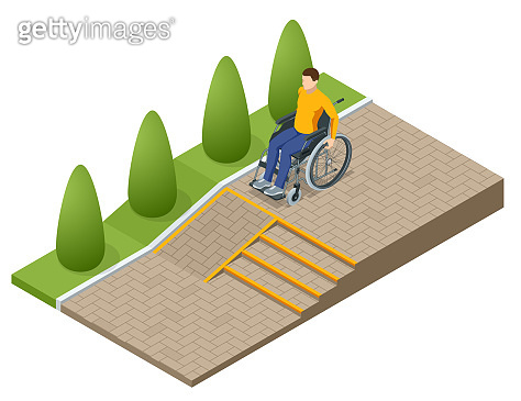 Isometric Ramp for wheelchair entry. Ramp way for support wheelchair ...