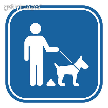 Cartello In Alluminio Per Cani 'Clean Up After Your Dog' 25x25 Cm, Riflettente, Con Palo Da 71 Cm, Antiruggine