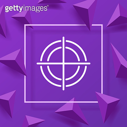 Aim line icon. Business target, targeting, targetologist, planning