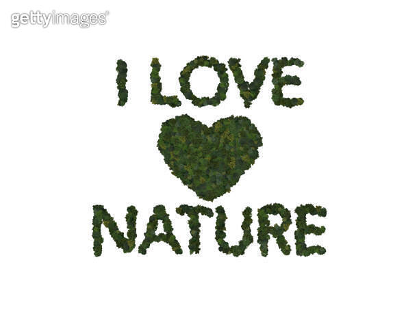 An I love nature title made with forest trees. Environmental, Ecology ...