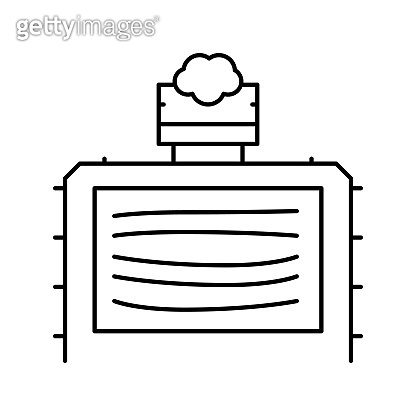 drying wood plank machine line icon vector illustration 이미지 (1372284355 ...