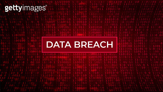 Digital Binary Code on Dark Red Background. Data Breach 이미지 (1367726579 ...