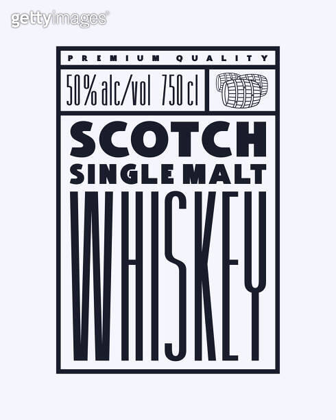 Template label for scotch whiskey 이미지 (1386383484) - 게티이미지뱅크