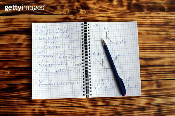 Educational notebook for mathematics with numbers and assignments with ...