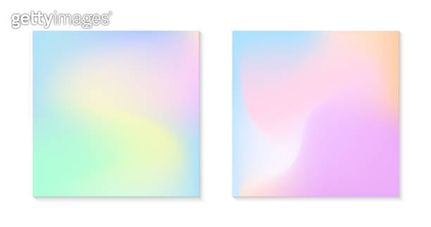 Vector set of mesh gradient backgrounds in soft pastel colors 이미지 ...