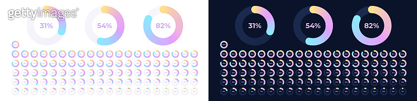 Loading indicator. Progress bar. Neon color, black background ...