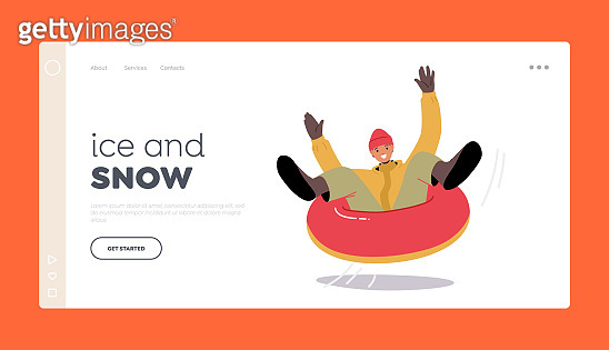Fun Loading Page Active Outdoor Fun Landing Page Template. Winter Holidays Fun and ...