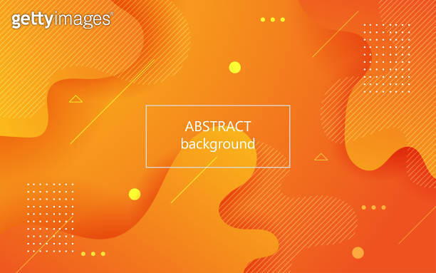 minimal orange abstract geometric fluid dynamic shape composition wavy ...