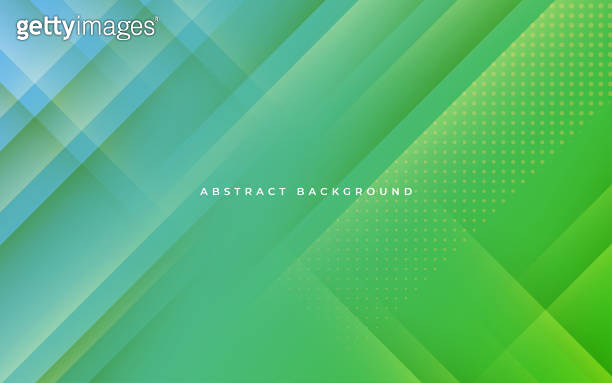 abstract green gradient diagonal shape light and shadow with halftone ...