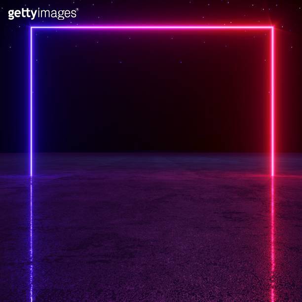 Abstract neon shapes hologram led laser portal 이미지 (1364652112) - 게티이미지뱅크