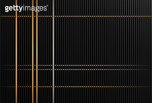 Abstract black vertical stripes background with gold line element ...