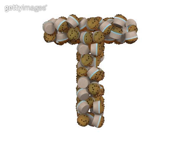 Muffin Themed Font Letter T (1371613191) 일러스트, 무료 일러스트 - 게티이미지뱅크