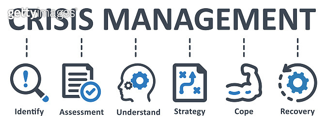 Crisis Management icon - vector illustration . crisis, management ...
