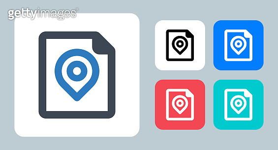 File Location icon - vector illustration . File, Document, Location ...