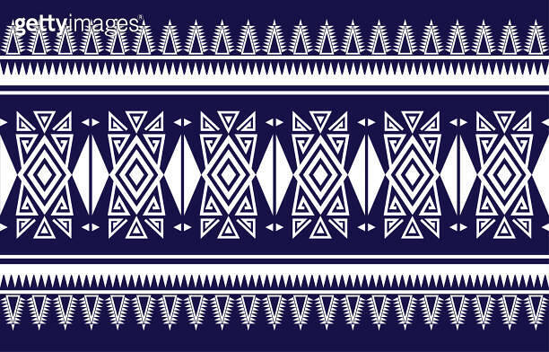 Decorative abstract geomatrical ethnic oriental ikat pattern ...