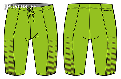 Compression tights Shorts design flat sketch vector illustration, Bike ...