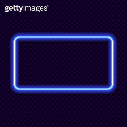 Neon rectangle vector frame on transparent background 이미지 (1411705814 ...