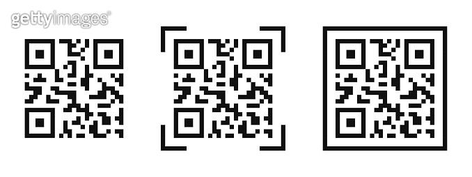 QR code. Qr code frame vector set. Code for scanning from a smartphone ...
