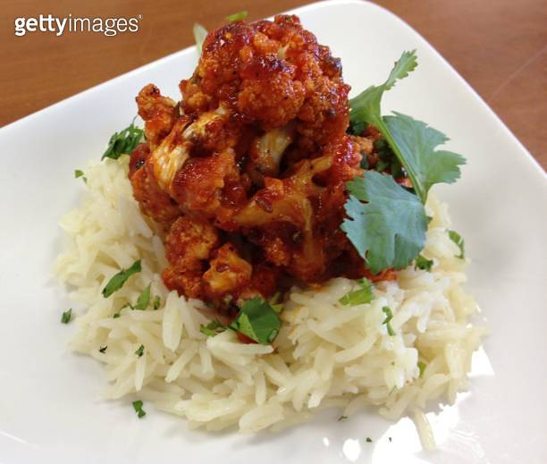Manchurian Cauliflower with Basmati Rice 이미지 (1368998559) - 게티이미지뱅크