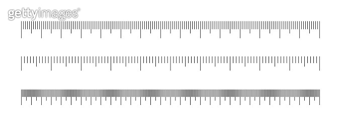 Scale of ruler set. Horizontal measuring chart with centimeters and ...