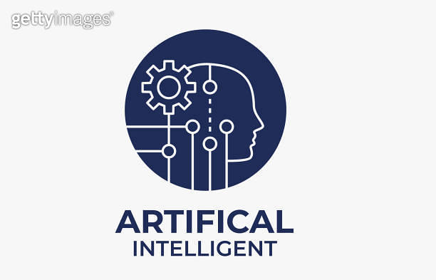 Artificial intelligence vector icon isolated on white background for ...