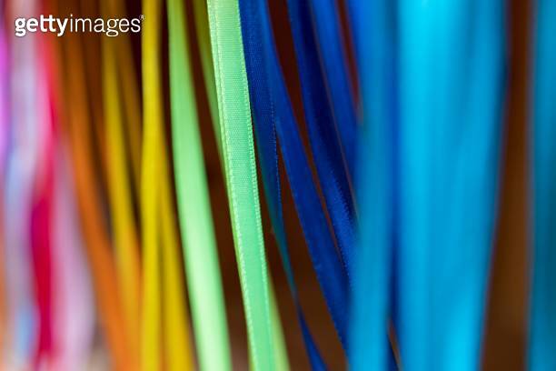 Colored ribbons in different colors. 이미지 (1393476805) - 게티이미지뱅크