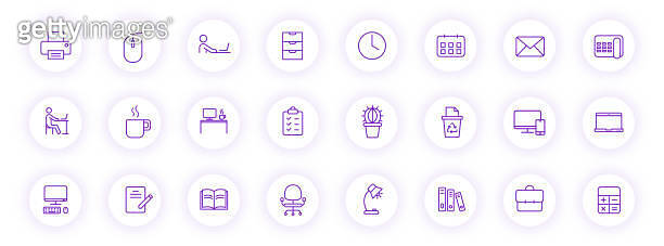 Purple Color Design Icon workspace purple color outline icons on light round buttons with purple ...